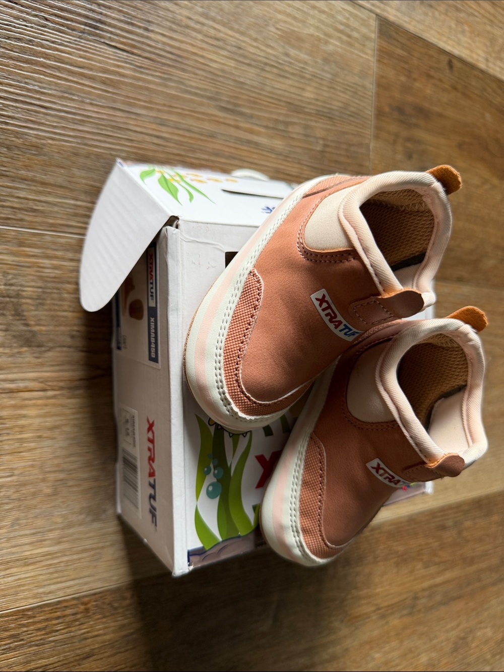 XtraTuf Rust Pink Slip-On Baby Walker Shoes
